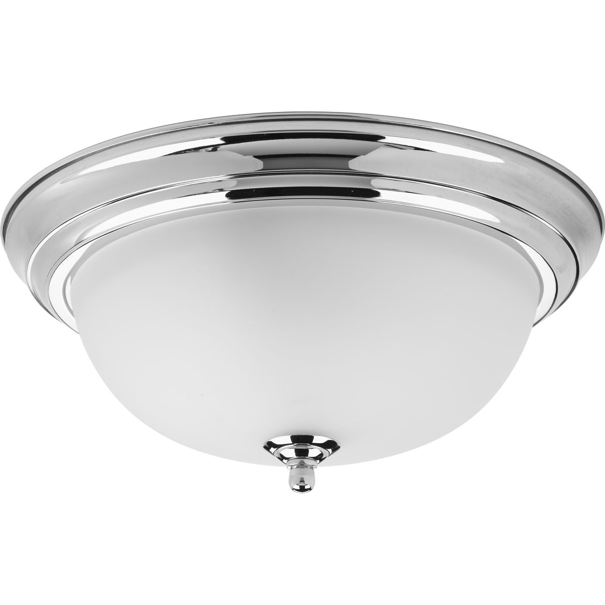 PROGRESS LIGHTING P3925-15ET Polished Chrome Two-Light Dome Glass 13-1/4" Close-to-Ceiling