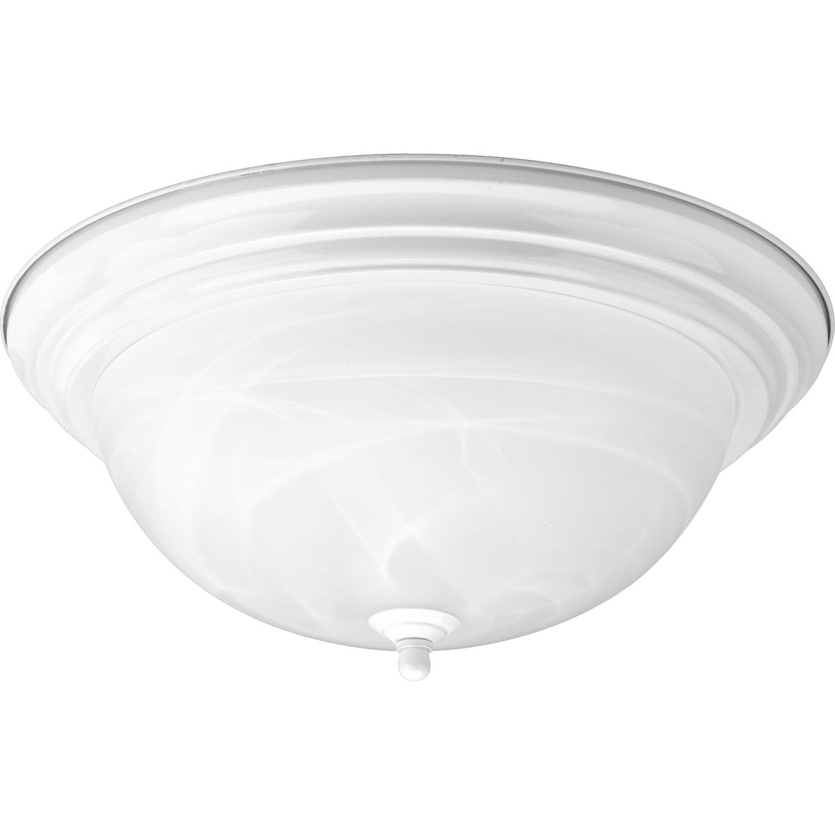 PROGRESS LIGHTING P3926-30 White Three-Light Dome Glass 15-1/4" Close-to-Ceiling
