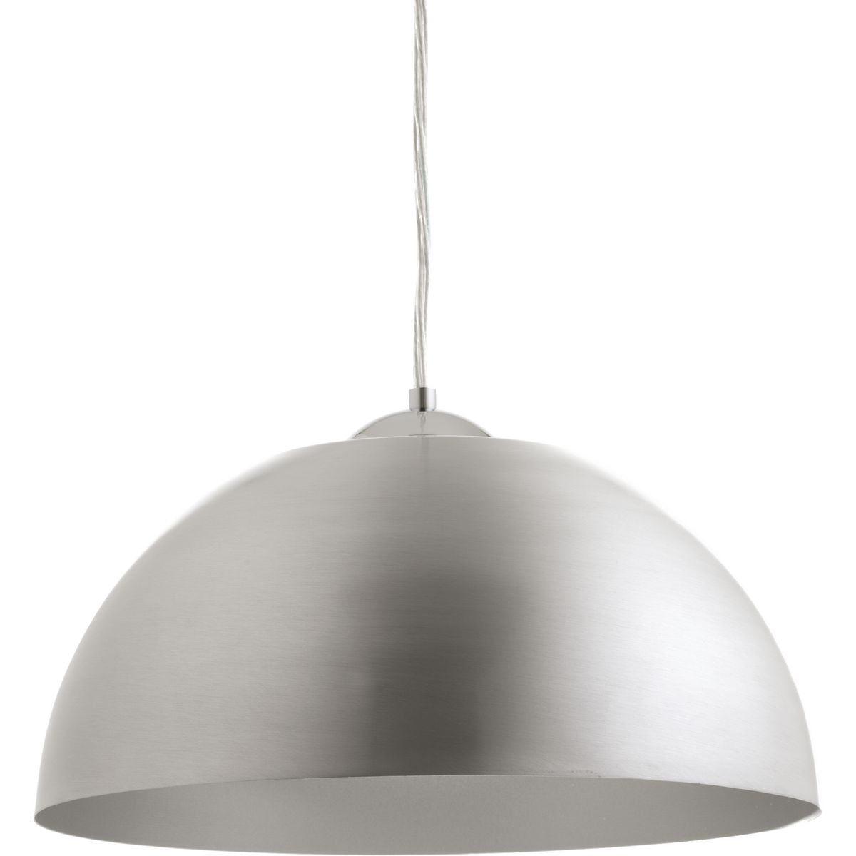 PROGRESS LIGHTING P5341-1630K9 Satin Aluminum Dome Collection One-Light LED Pendant