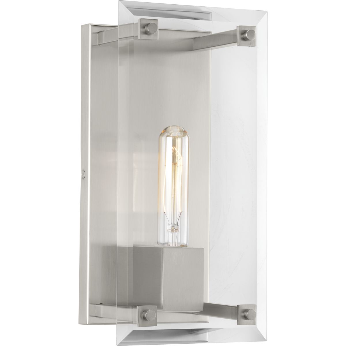 PROGRESS LIGHTING P710017-009 Brushed Nickel Hobbs Collection One-Light Wall Sconce