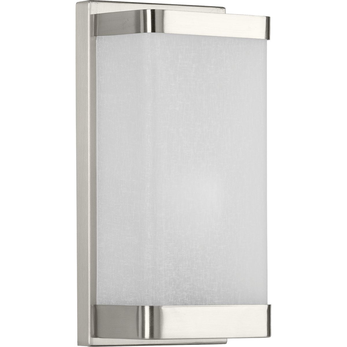 PROGRESS LIGHTING P710072-009 Brushed Nickel One-Light Linen Glass Wall Sconce