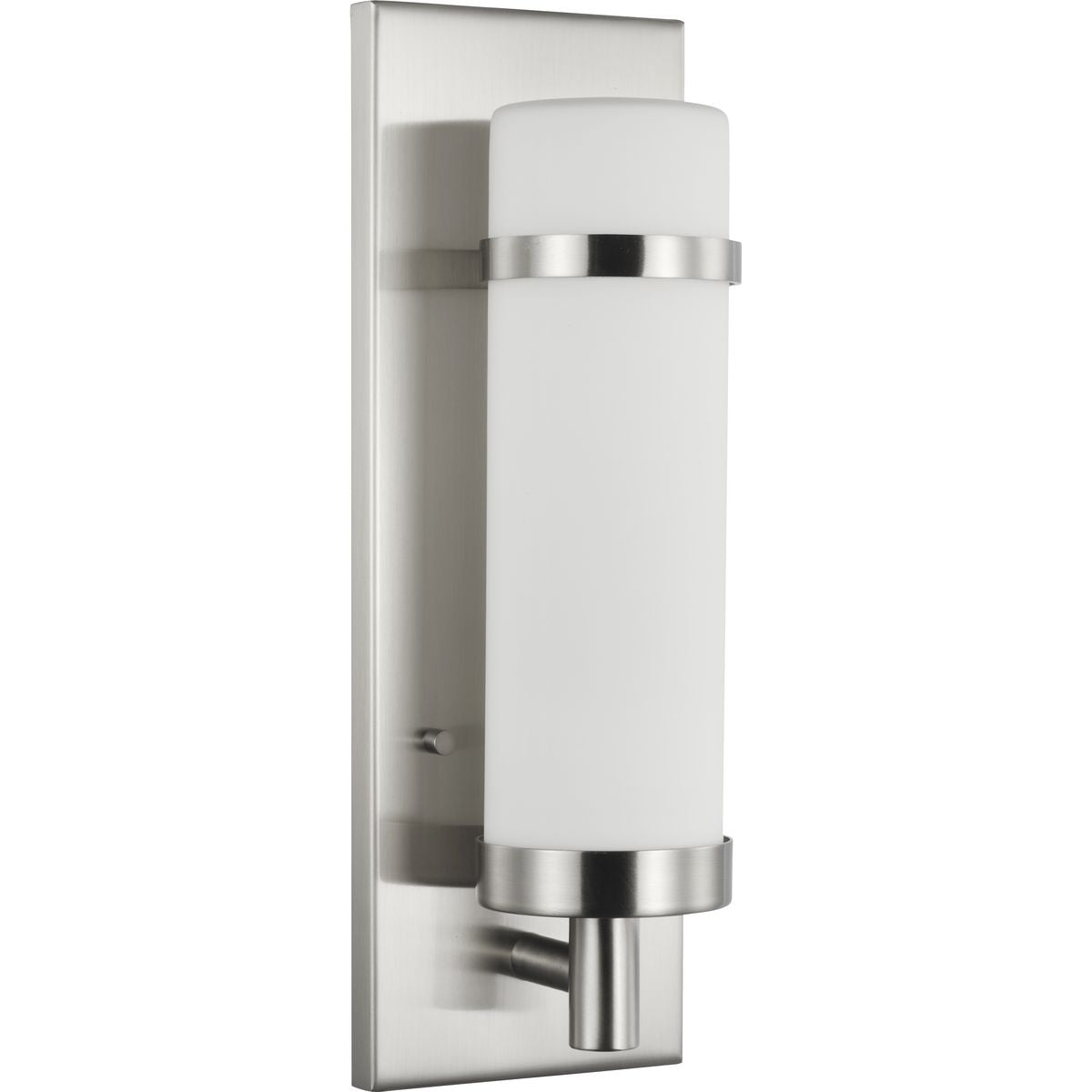 PROGRESS LIGHTING P710087-009 Brushed Nickel Hartwick Collection Brushed Nickel One-Light Wall Sconce