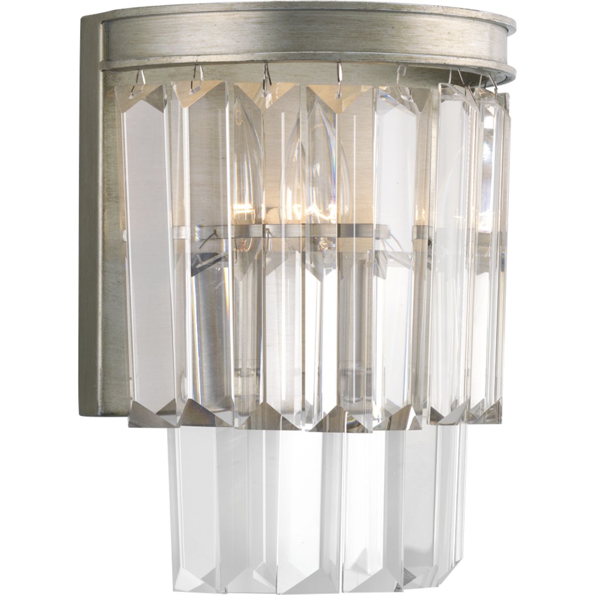 PROGRESS LIGHTING P7198-134 Silver Ridge Glimmer Collection Two-Light Wall Sconce