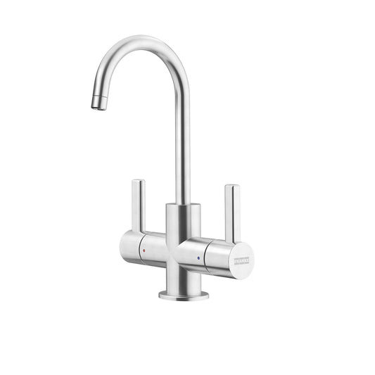 FRANKE UNJ-HC-304 8.75-in Double Handle Hot and Cold Water Filtration Faucet in Stainless Steel In Stainless Steel