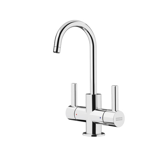 FRANKE UNJ-HC-CHR 8.75-in Double Handle Hot and Cold Water Filtration Faucet in Polished Chrome In Polished Chrome