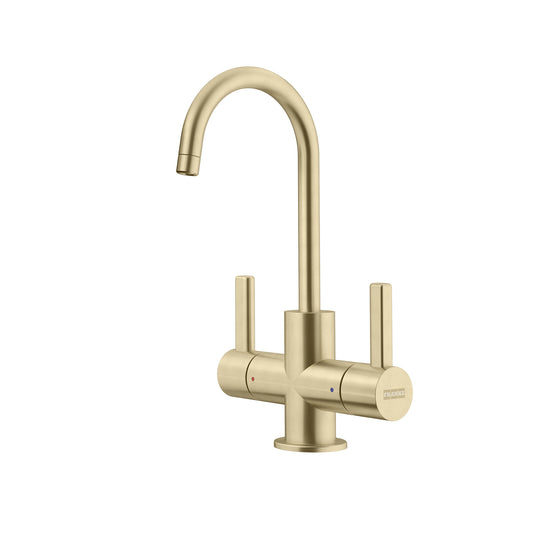 FRANKE UNJ-HC-GLD 8.75-in Double Handle Hot and Cold Water Filtration Faucet in Gold In Gold