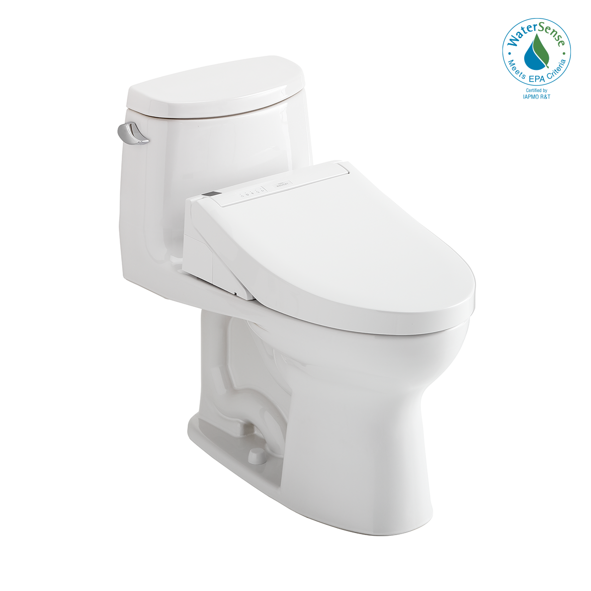 TOTO MW6043084CEFG#01 WASHLET+ UltraMax II One-Piece Elongated 1.28 GPF Toilet and WASHLET+ C5 Bidet Seat , Cotton White