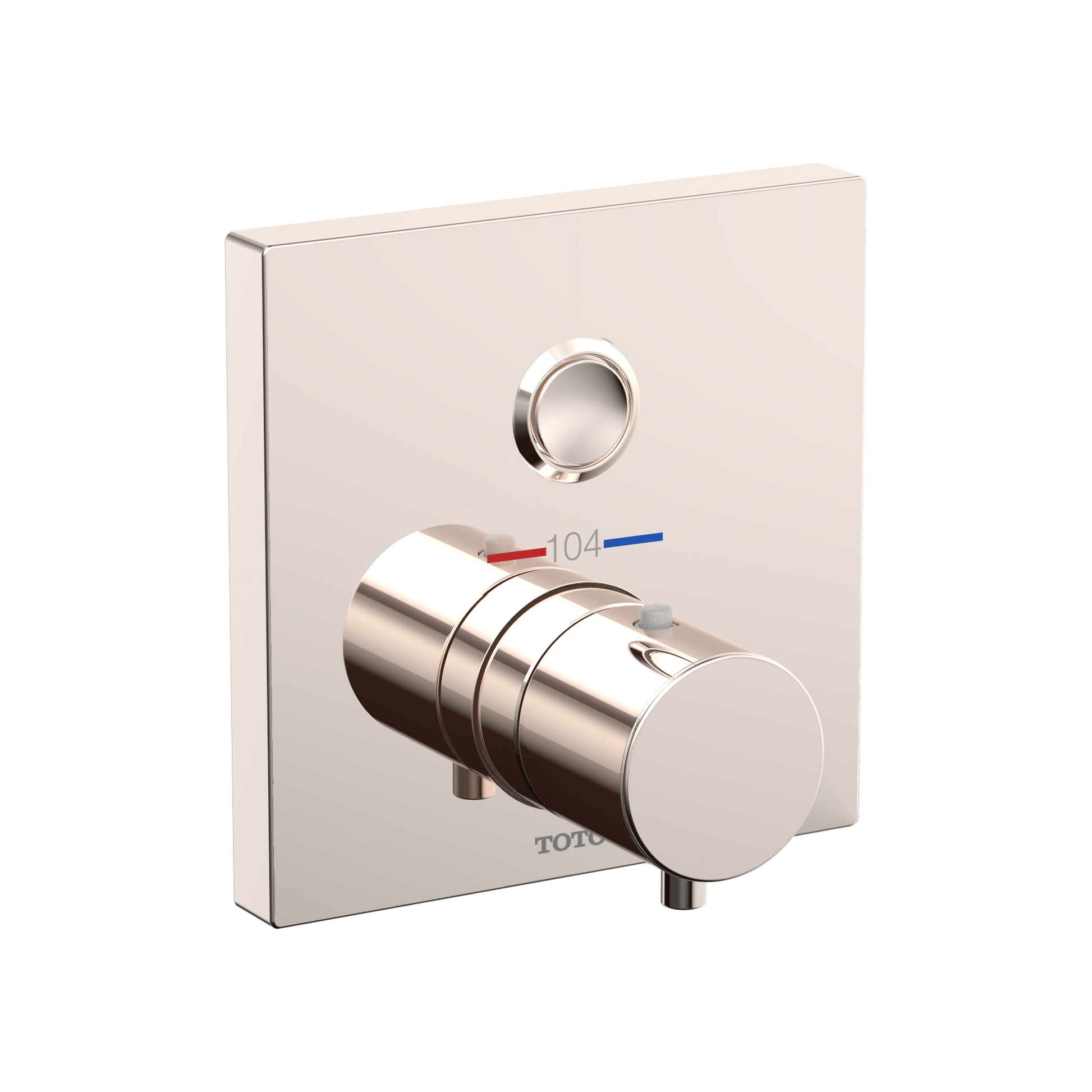 TOTO TBV02405U#PN Square Thermostatic Mixing Valve with One-Function Shower Trim , Polished Nickel