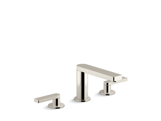 KOHLER K-73060-4-SN Composed Widespread Bathroom Sink Faucet With Lever Handles, 1.2 Gpm In Vibrant Polished Nickel