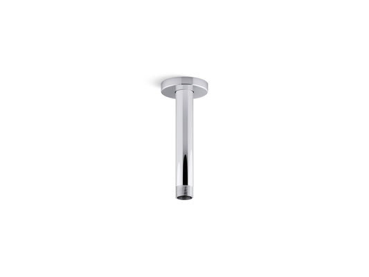 KOHLER K-26320-CP Statement 6" Ceiling-Mount Single-Function Rainhead Arm And Flange In Polished Chrome