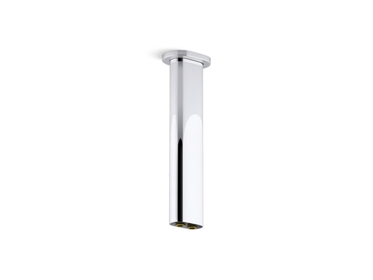 KOHLER K-26326-CP Statement 10" Ceiling-Mount Two-Function Rainhead Arm And Flange In Polished Chrome