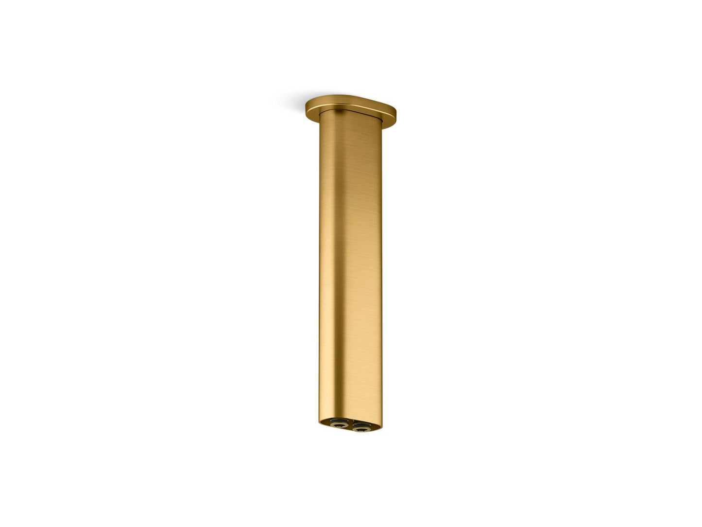 KOHLER K-26326-2MB Statement 10" Ceiling-Mount Two-Function Rainhead Arm And Flange In Vibrant Brushed Moderne Brass