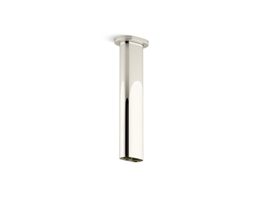 KOHLER K-26326-SN Statement 10" Ceiling-Mount Two-Function Rainhead Arm And Flange In Vibrant Polished Nickel