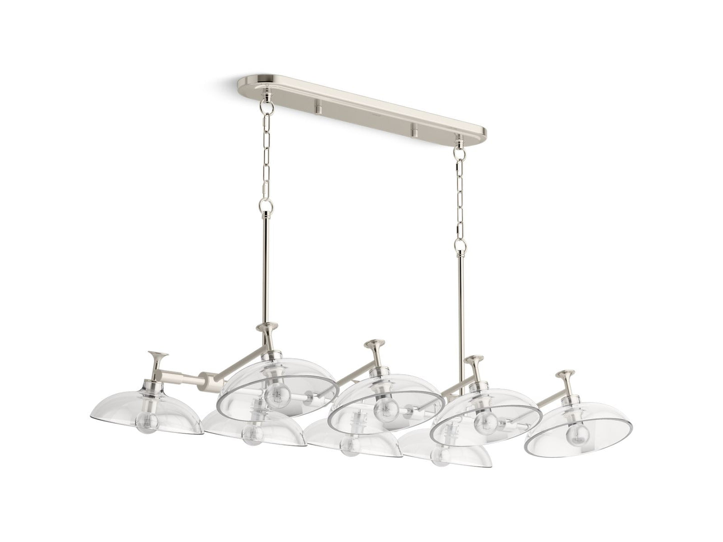 KOHLER K-31774-CH08-SNL Tone 41" Chandelier In Polished Nickel