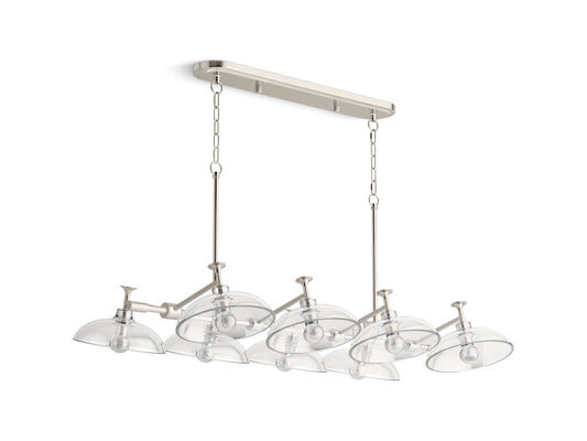 KOHLER K-31774-CH08-SNL Tone 41" Chandelier In Polished Nickel