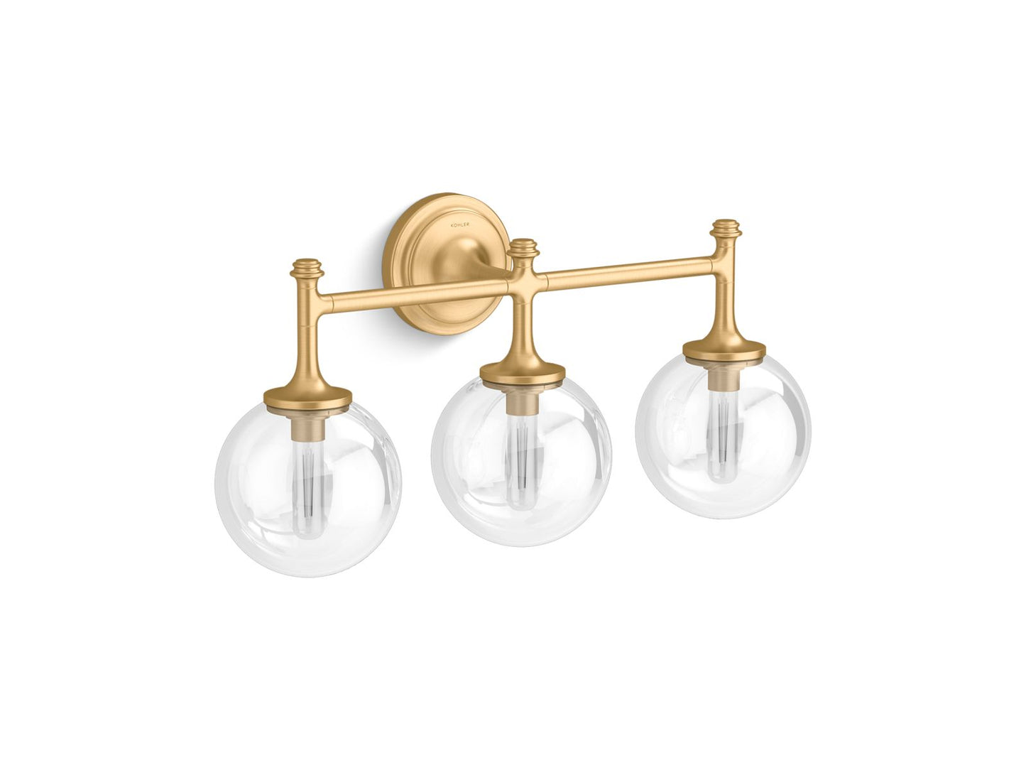 KOHLER K-31763-SC03-2GL Bellera Three-Light Sconce In Brushed Moderne Brass