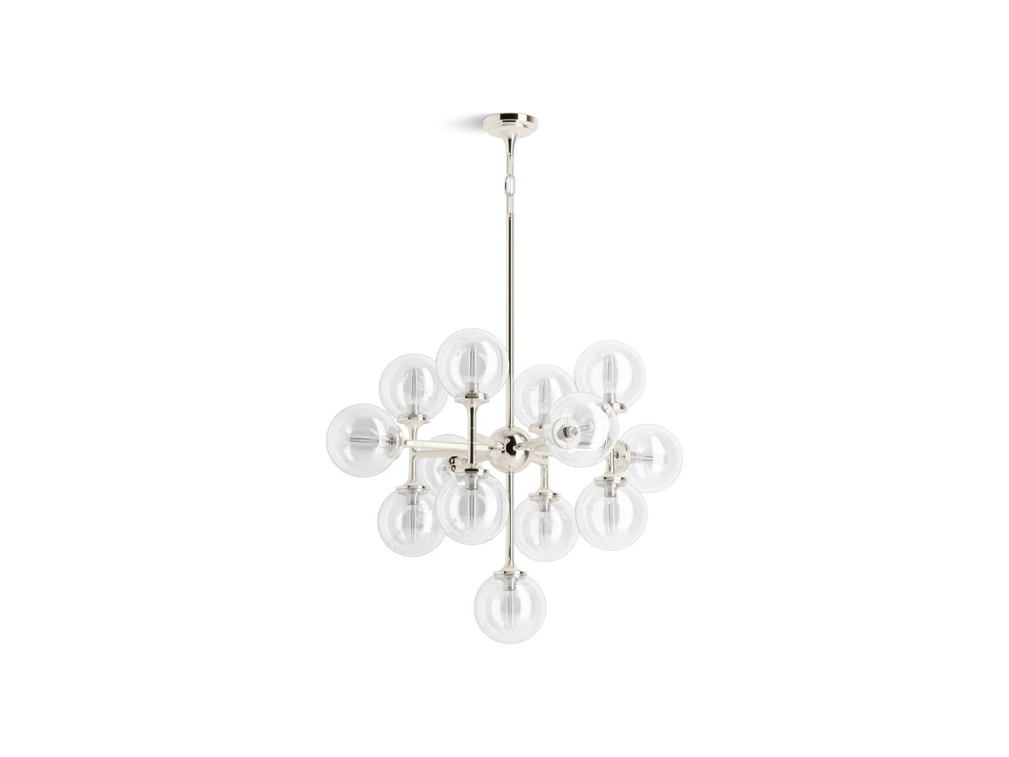 KOHLER K-31767-CH13-SNL Bellera 32" Chandelier In Polished Nickel