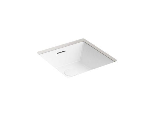KOHLER K-21056-0 Brazn 16-1/4" Square Undermount Bathroom Sink In White