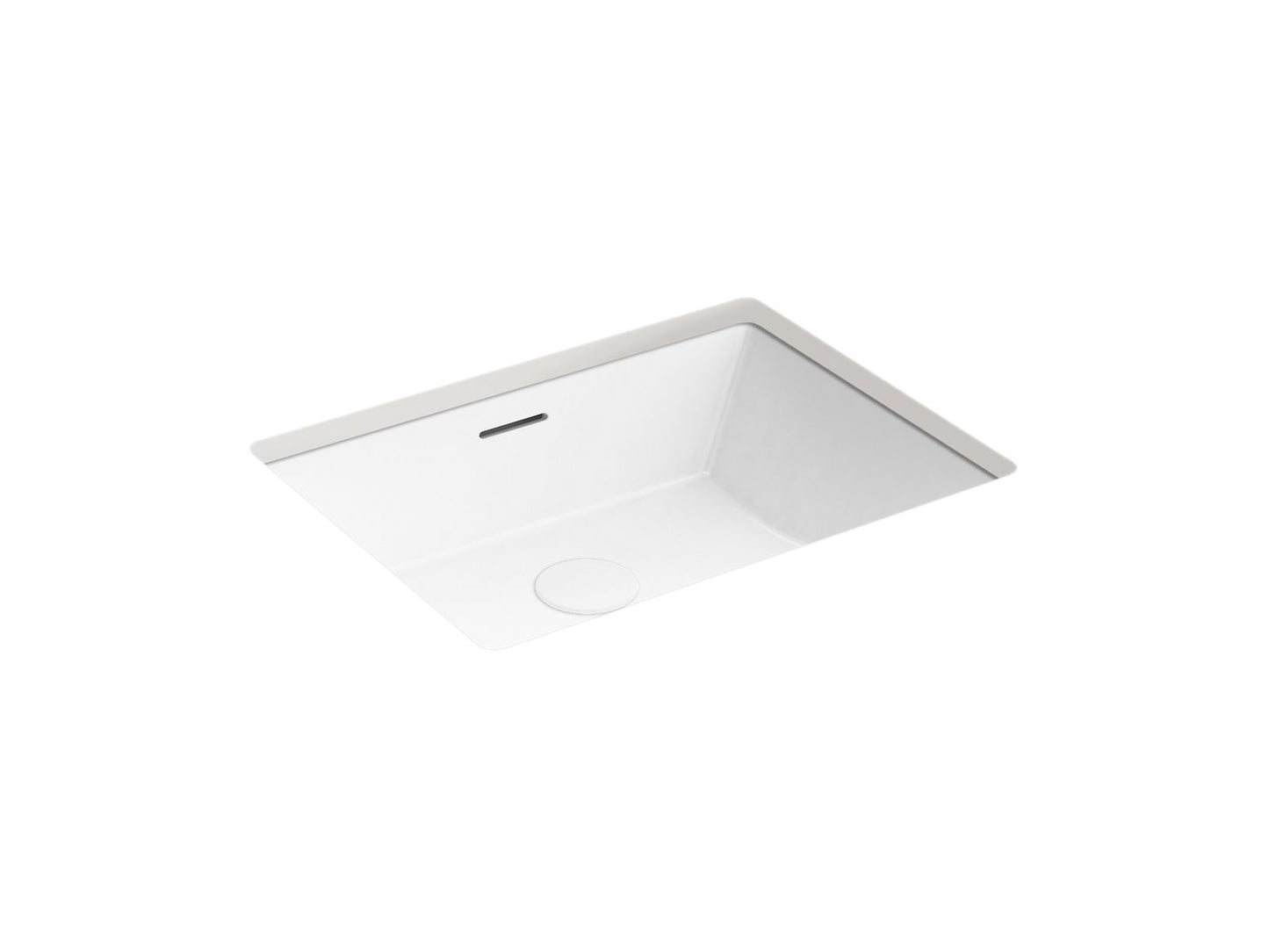 KOHLER K-21058-0 Brazn 21-1/4" Rectangular Undermount Bathroom Sink In White