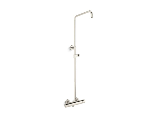 KOHLER K-27031-9-SN Occasion Two-Way Exposed Thermostatic Valve And Shower Column Kit In Vibrant Polished Nickel