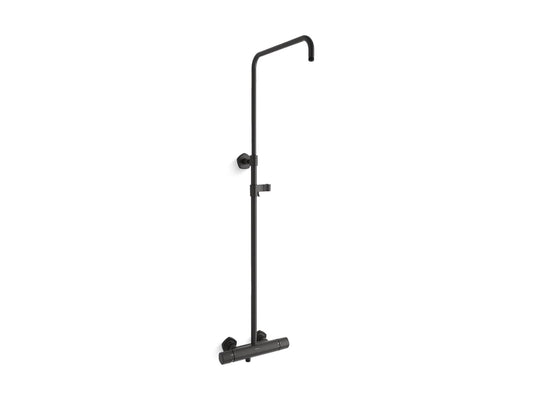 KOHLER K-27031-9-BL Occasion Two-Way Exposed Thermostatic Valve And Shower Column Kit In Matte Black