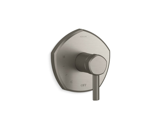 KOHLER K-TS27043-4-BN Occasion Rite-Temp Valve Trim With Lever Handle In Vibrant Brushed Nickel