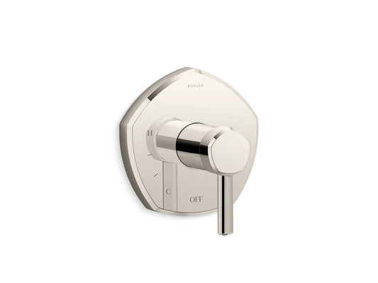KOHLER K-TS27043-4-SN Occasion Rite-Temp Valve Trim With Lever Handle In Vibrant Polished Nickel
