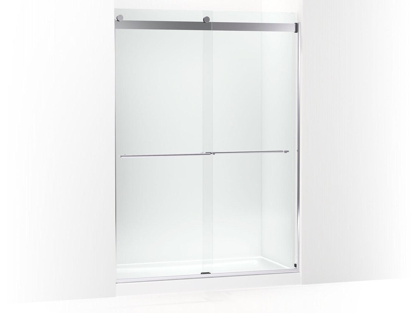 KOHLER K-702430-L-SHP Levity Plus 81-5/8" H Sliding Shower Door With 3/8"-Thick Glass In Bright Polished Silver