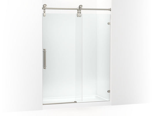 KOHLER K-701725-10L-BN Artifacts 80-7/8" H Sliding Shower Door With 3/8"-Thick Glass In Vibrant Brushed Nickel