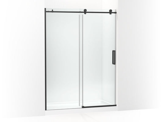 KOHLER K-701696-L-BL Composed Sliding Shower Door, 78" H X 56-1/8 - 59-7/8" W, With 3/8" Thick Crystal Clear Glass In Matte Black