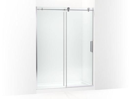 KOHLER K-701696-L-SHP Composed Sliding Shower Door, 78" H X 56-1/8 - 59-7/8" W, With 3/8" Thick Crystal Clear Glass In Bright Polished Silver
