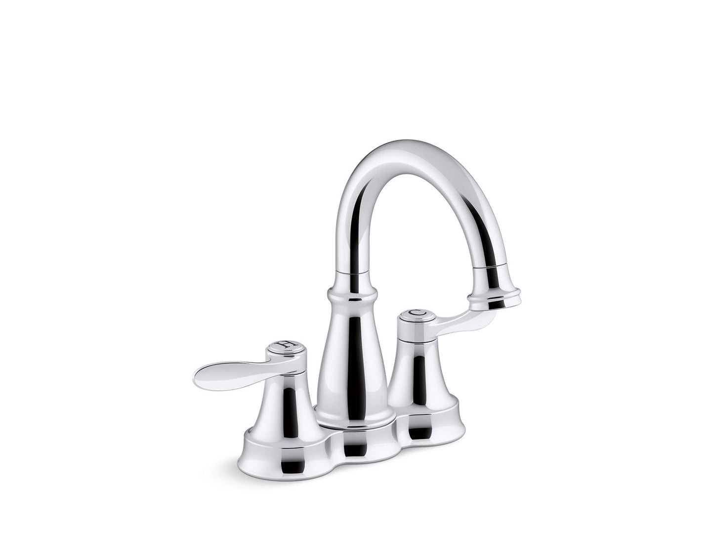 KOHLER K-27378-4-CP Bellera Centerset Bathroom Sink Faucet, 1.2 Gpm In Polished Chrome