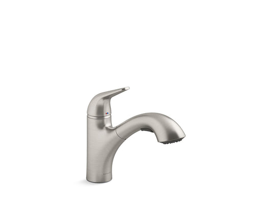 KOHLER K-30612-VS Jolt Pull-Out Kitchen Sink Faucet With Two-Function Sprayhead In Vibrant Stainless