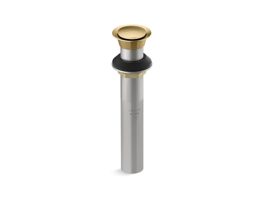 KOHLER K-33151-2MB Clicker Drain Without Overflow In Vibrant Brushed Moderne Brass