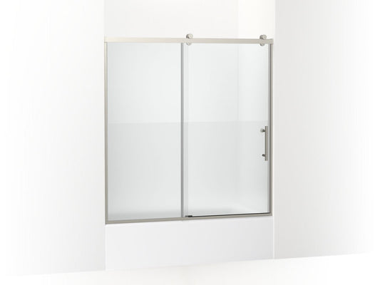KOHLER K-702253-10G81-BNK Rely 62-1/2" H Sliding Bath Door With 3/8"-Thick Glass In Anodized Brushed Nickel