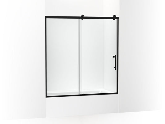 KOHLER K-702253-10L-BL Rely 62-1/2" H Sliding Bath Door With 3/8"-Thick Glass In Matte Black