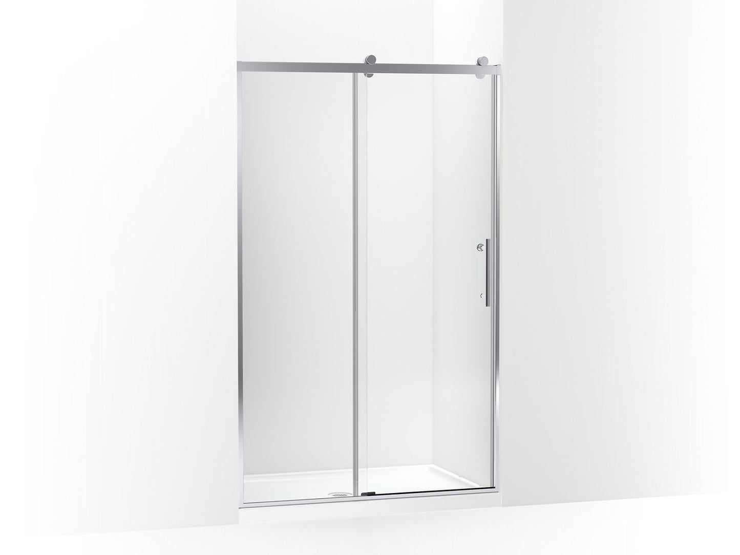 KOHLER K-702254-10L-SHP Rely 77" H Sliding Shower Door With 3/8"-Thick Glass In Bright Polished Silver