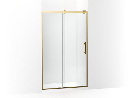 KOHLER K-709080-10L-2MB Rely 77" H Sliding Shower Door With 3/8"-Thick Glass In Vibrant Brushed Moderne Brass