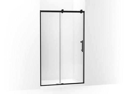 KOHLER K-709080-10L-BL Rely 77" H Sliding Shower Door With 3/8"-Thick Glass In Matte Black