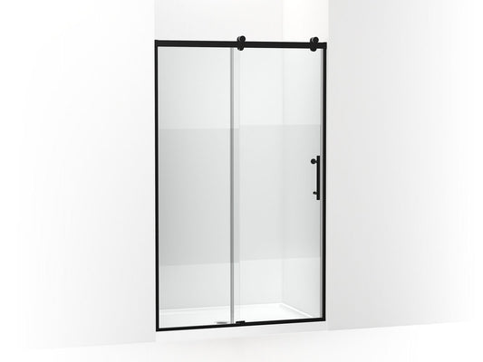 KOHLER K-702254-10G81-BL Rely 77" H Sliding Shower Door With 3/8"-Thick Glass In Matte Black