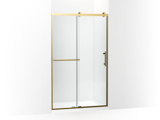 KOHLER K-709082-10L-2MB Rely 77" H Sliding Shower Door With 3/8"-Thick Glass In Vibrant Brushed Moderne Brass