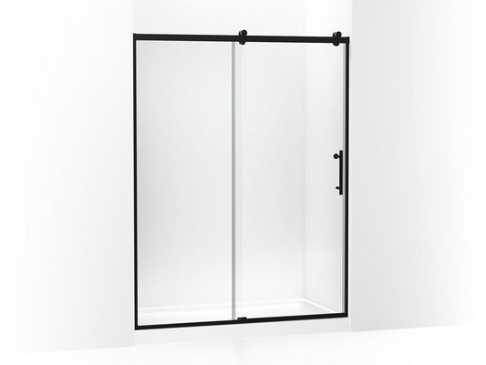 KOHLER K-709079-10L-BL Rely 77" H Sliding Shower Door With 3/8"-Thick Glass In Matte Black