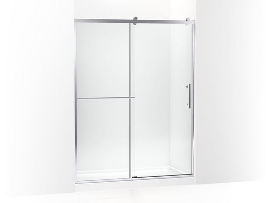 KOHLER K-709081-10L-SHP Rely 77" H Sliding Shower Door With 3/8"-Thick Glass In Bright Polished Silver