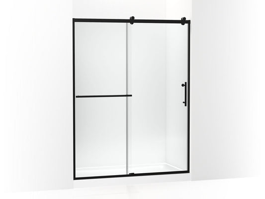 KOHLER K-709081-10L-BL Rely 77" H Sliding Shower Door With 3/8"-Thick Glass In Matte Black