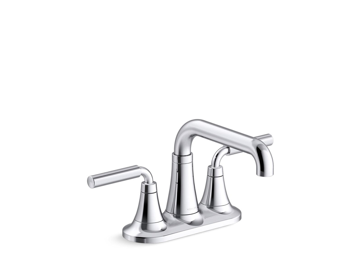 KOHLER K-27414-4N-CP Tone Centerset Bathroom Sink Faucet, 0.5 Gpm In Polished Chrome