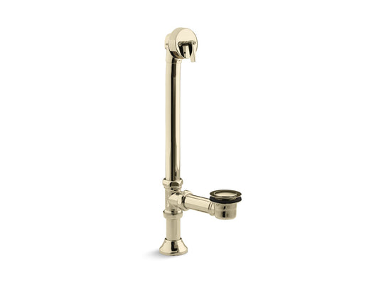 KOHLER K-7178-AF Iron Works Decorative 1-1/2" Adjustable Pop-Up Bath Drain For 5' Whirlpool With Tailpiece In Vibrant French Gold