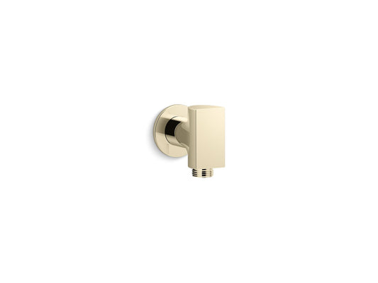 KOHLER K-98353-AF Exhale Wall-Mount Supply Elbow With Check Valve In Vibrant French Gold