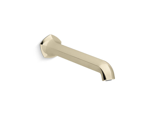 KOHLER K-27115-AF Occasion Wall-Mount Bath Spout With Straight Design, 12" In Vibrant French Gold