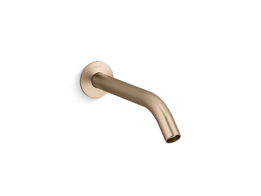 KOHLER K-T23890-BV Components Wall-Mount Bathroom Sink Faucet Spout With Tube Design, 1.2 Gpm In Vibrant Brushed Bronze