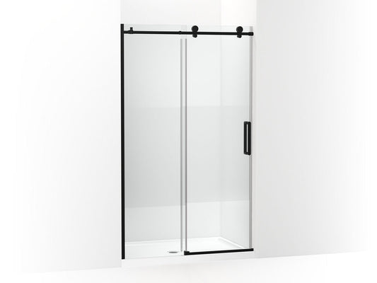 KOHLER K-701695-G81-BL Composed 78" H Sliding Shower Door With 3/8"-Thick Glass In Matte Black